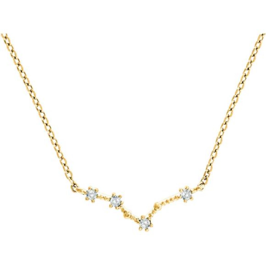 14k Gold Plated Astrology Constellation Horoscope Zodiac Necklace 1618